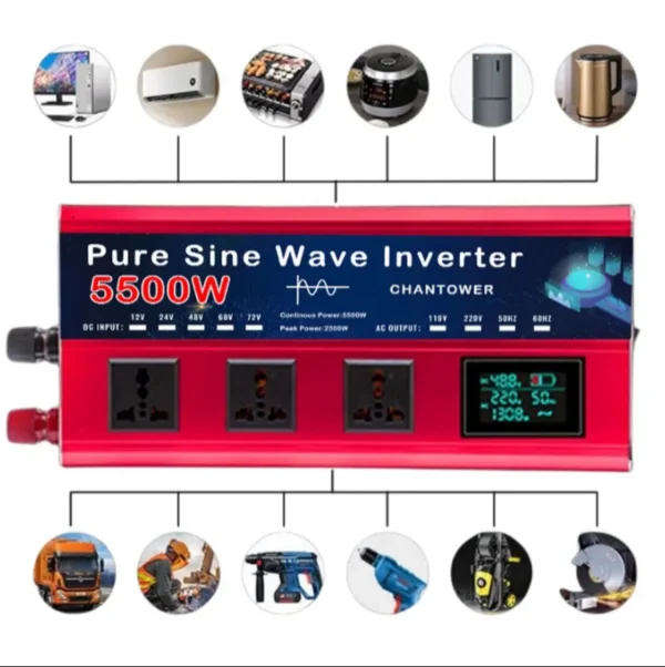 Chantower Inversor Onda Pura Sinusoidal 5500w - Image 4